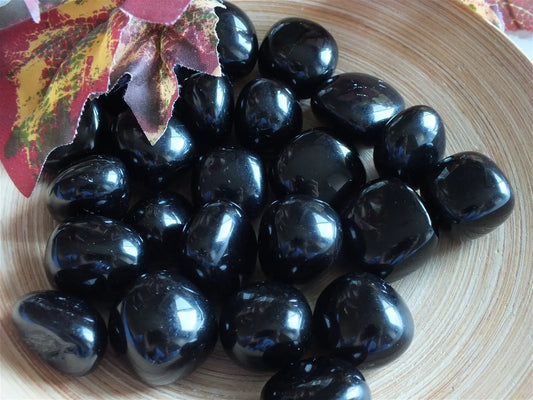 Pierre roulée obsidienne noire - Aurore Lune