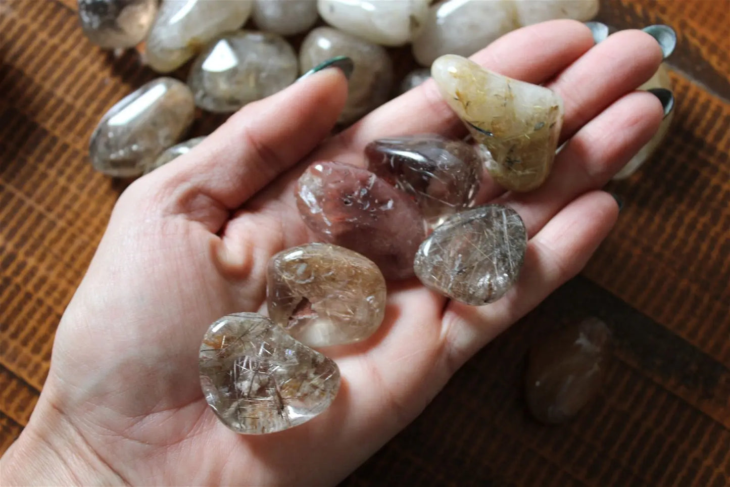 Pierre roulée quartz rutilé - Aurore Lune