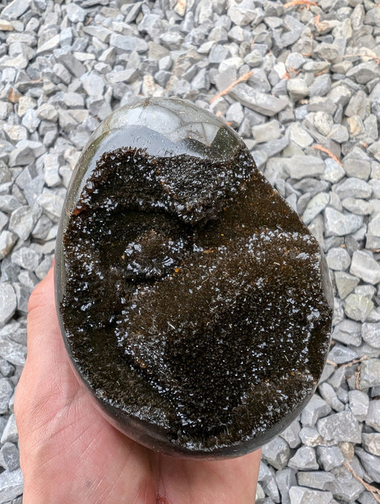 Septaria à poser avec socle - Aurore Lune