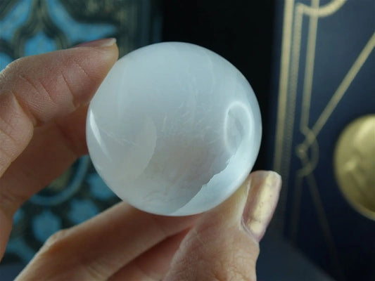 Sphère 4cm en sélénite COLIS - Aurore Lune