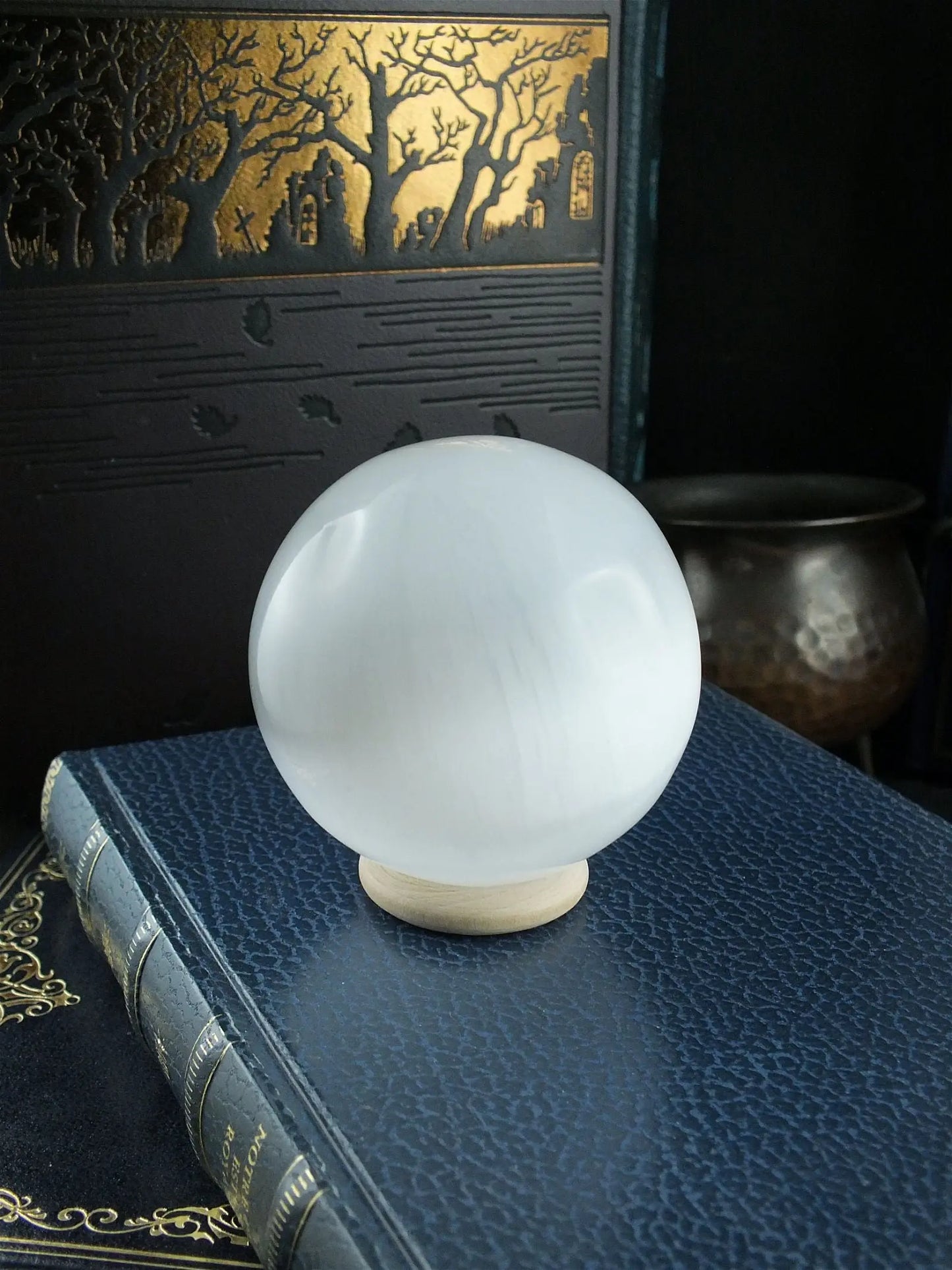 Sphère 5 - 6.5 cm en sélénite COLIS - Aurore Lune