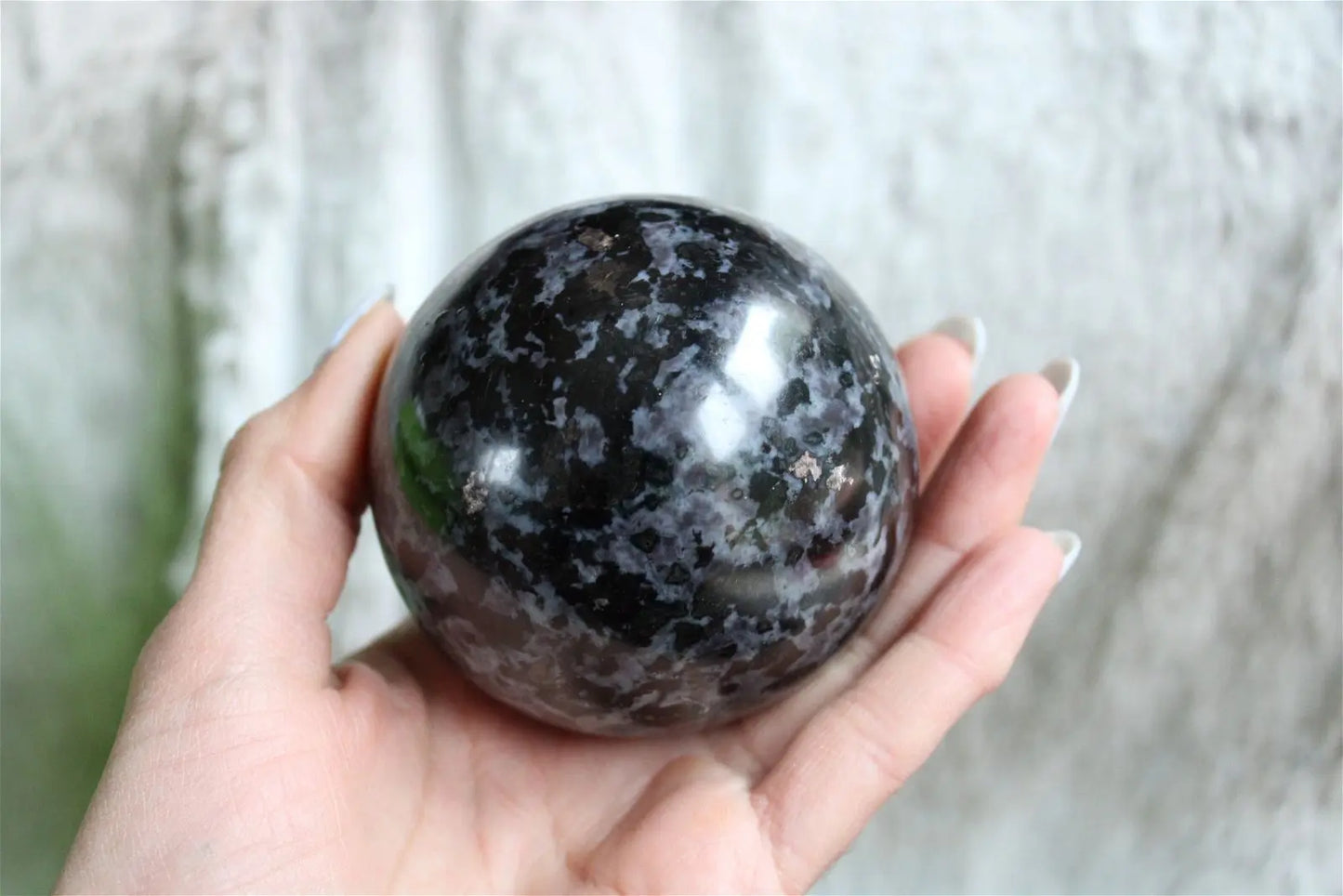 Sphère de gabbro ou lunélite * COLIS* #3 - Aurore Lune