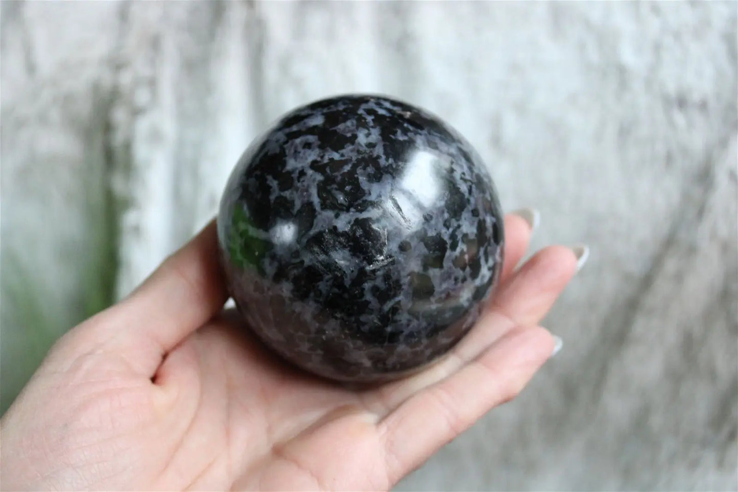 Sphère de gabbro ou lunélite * COLIS* #3 - Aurore Lune