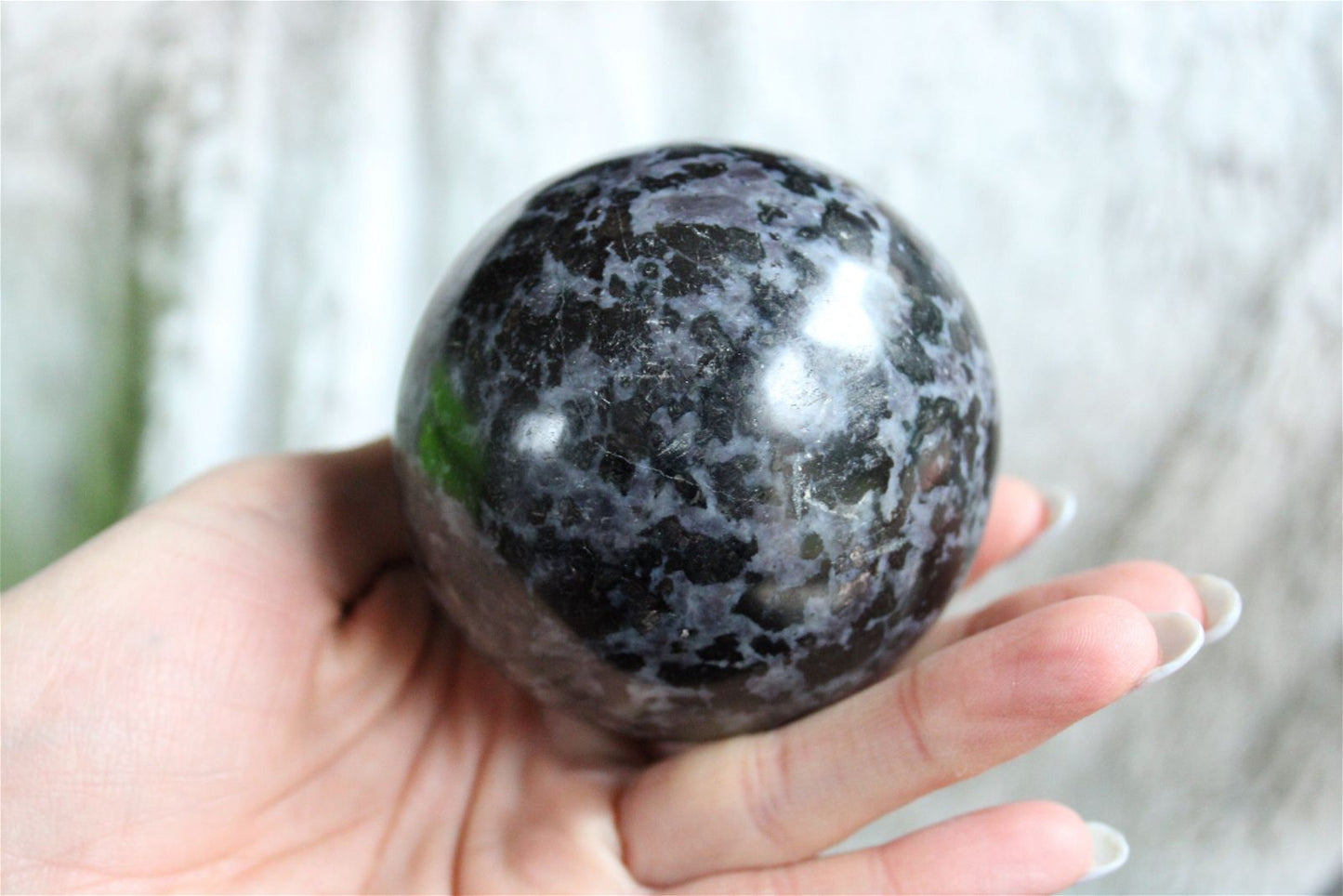 Sphère de gabbro ou lunélite * COLIS* #3 - Aurore Lune