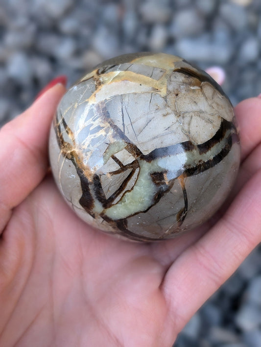 Sphère de septaria - Aurore Lune