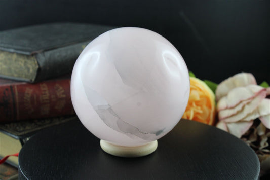 Sphère en manganocalcite 7 cm - Aurore Lune
