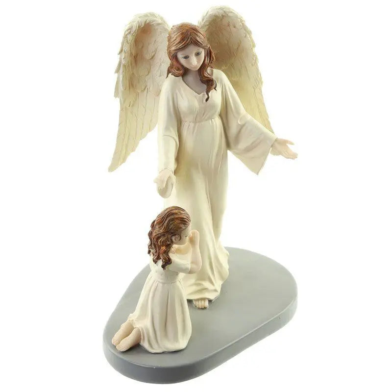 Statue Ange Gardien Céleste par Natasha Faulkner-Mère Divine - Aurore Lune