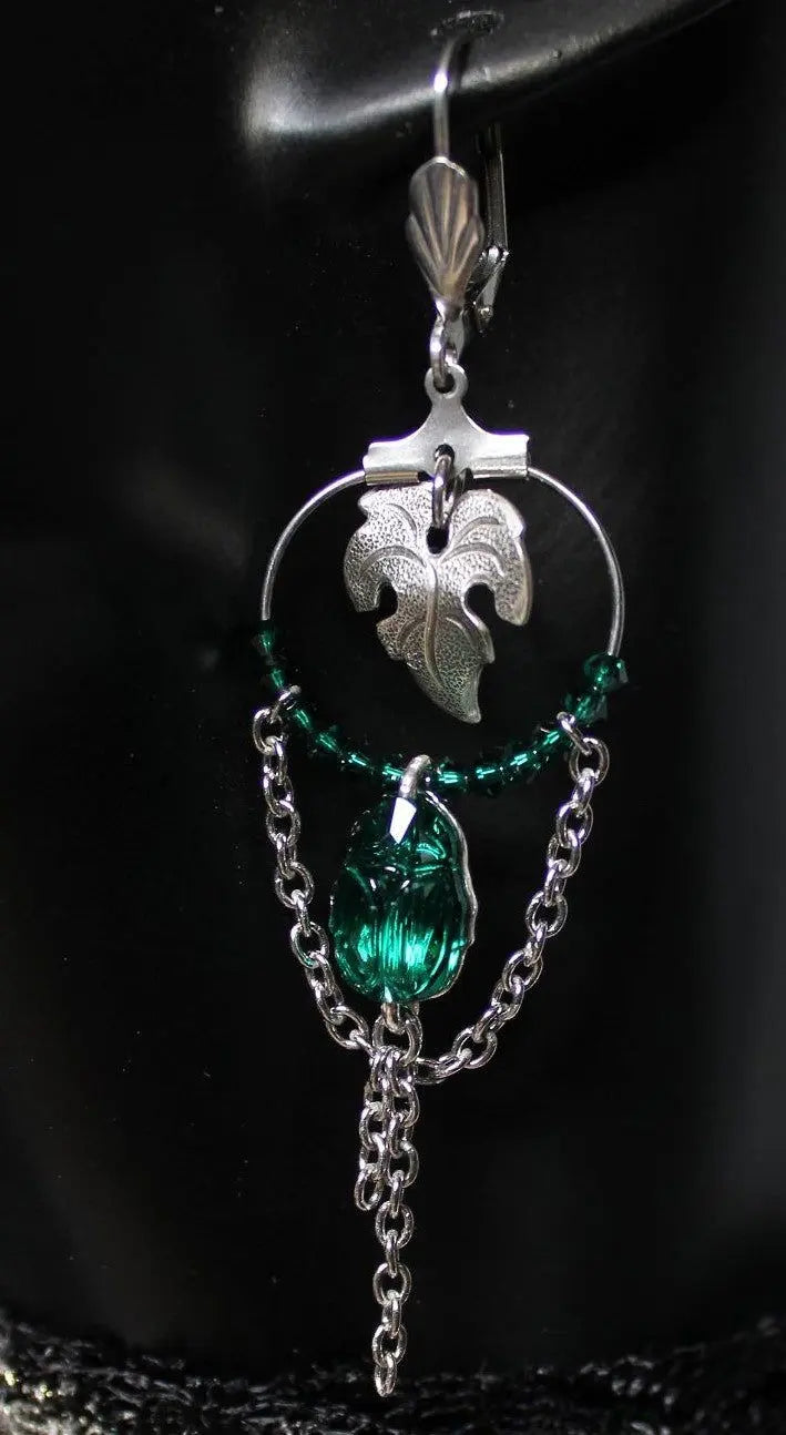 Swarovski boucles d'oreilles scarabées UNIQUES - Aurore Lune