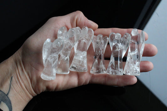 Un ange en cristal de roche 5 - 6 cm - Aurore Lune
