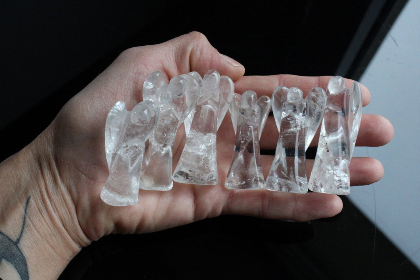 Un ange en cristal de roche 5 - 6 cm - Aurore Lune