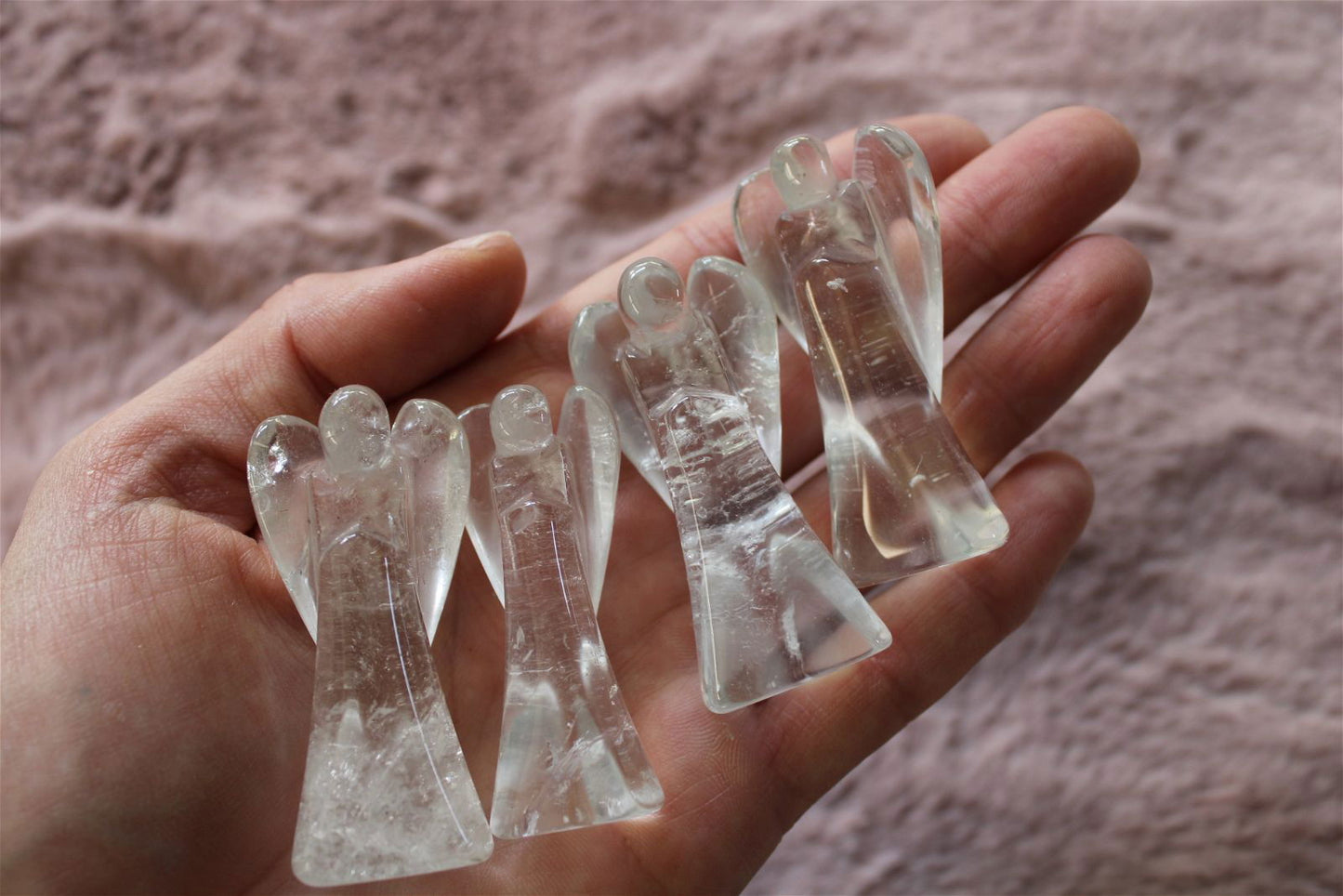 Un ange en cristal de roche 5 - 6 cm - Aurore Lune