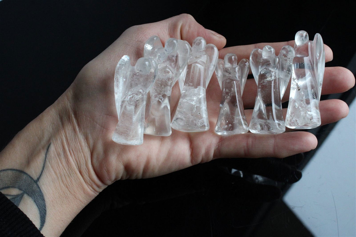 Un ange en cristal de roche 5 - 6 cm - Aurore Lune