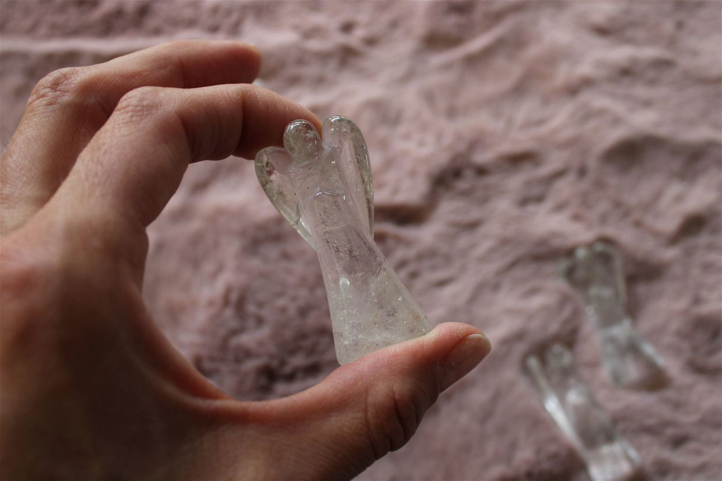 Un ange en cristal de roche 5 - 6 cm - Aurore Lune