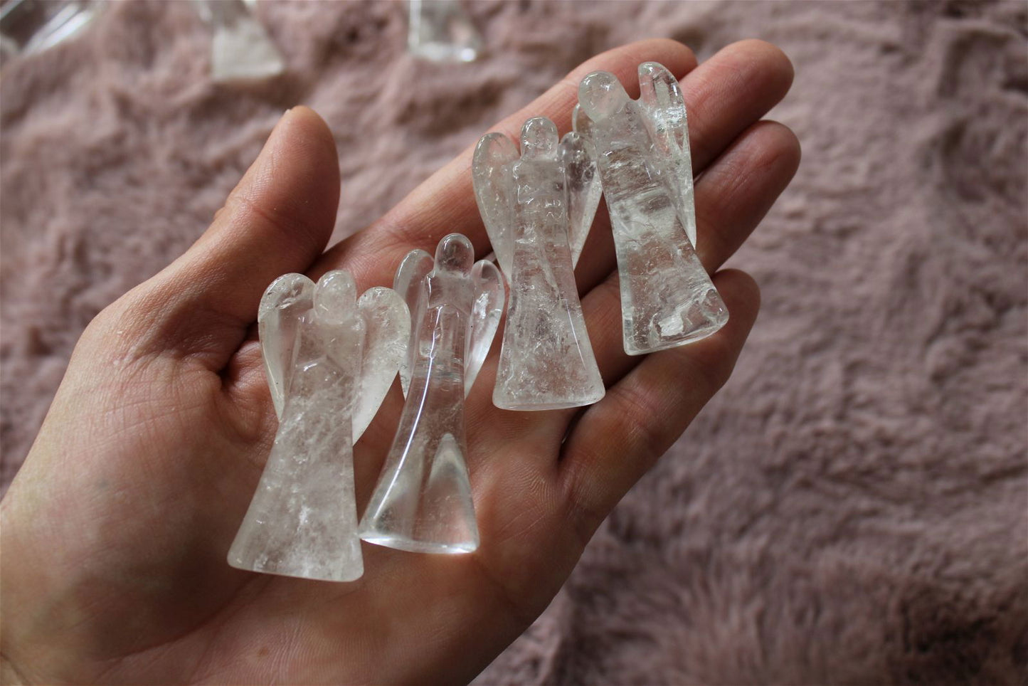 Un ange en cristal de roche 5 - 6 cm - Aurore Lune