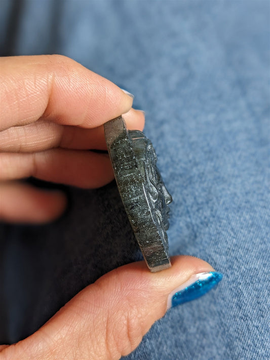 1 cabochon en labradorite Medusa/ méduse - Aurore Lune