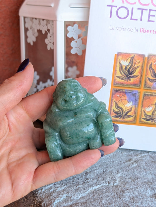 Bouddha en aventurine verte