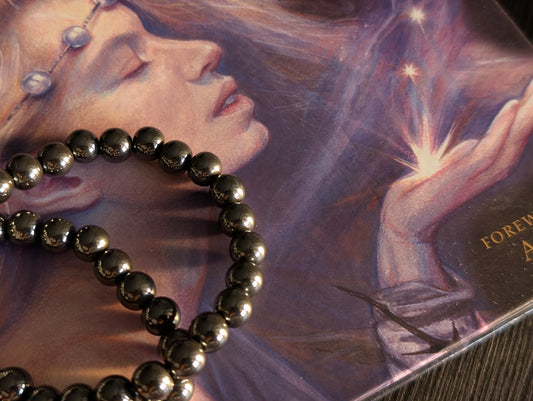 Bracelet homme ou femme hématite 17 cm 8mm