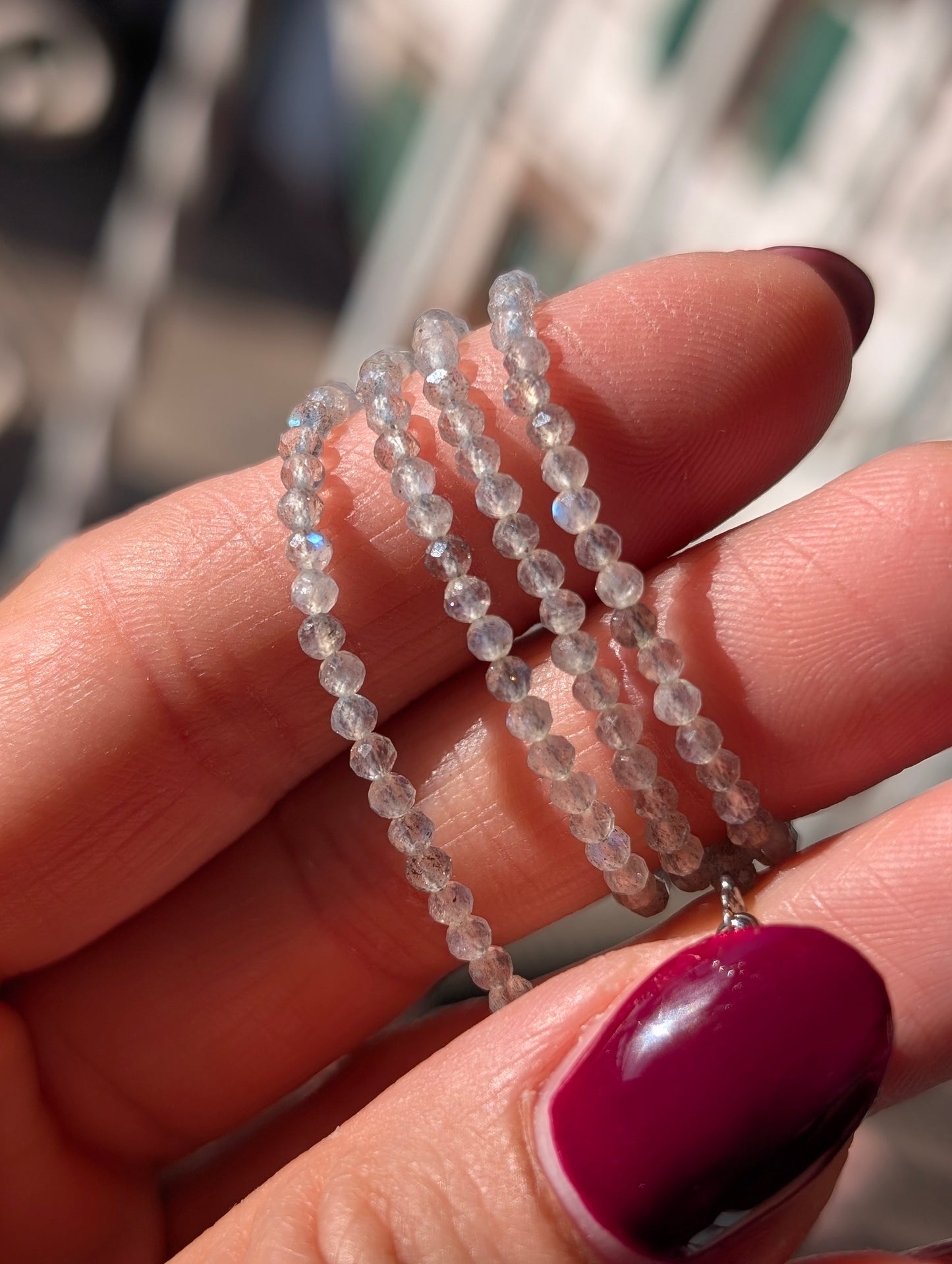 Collier ras du cou labradorite