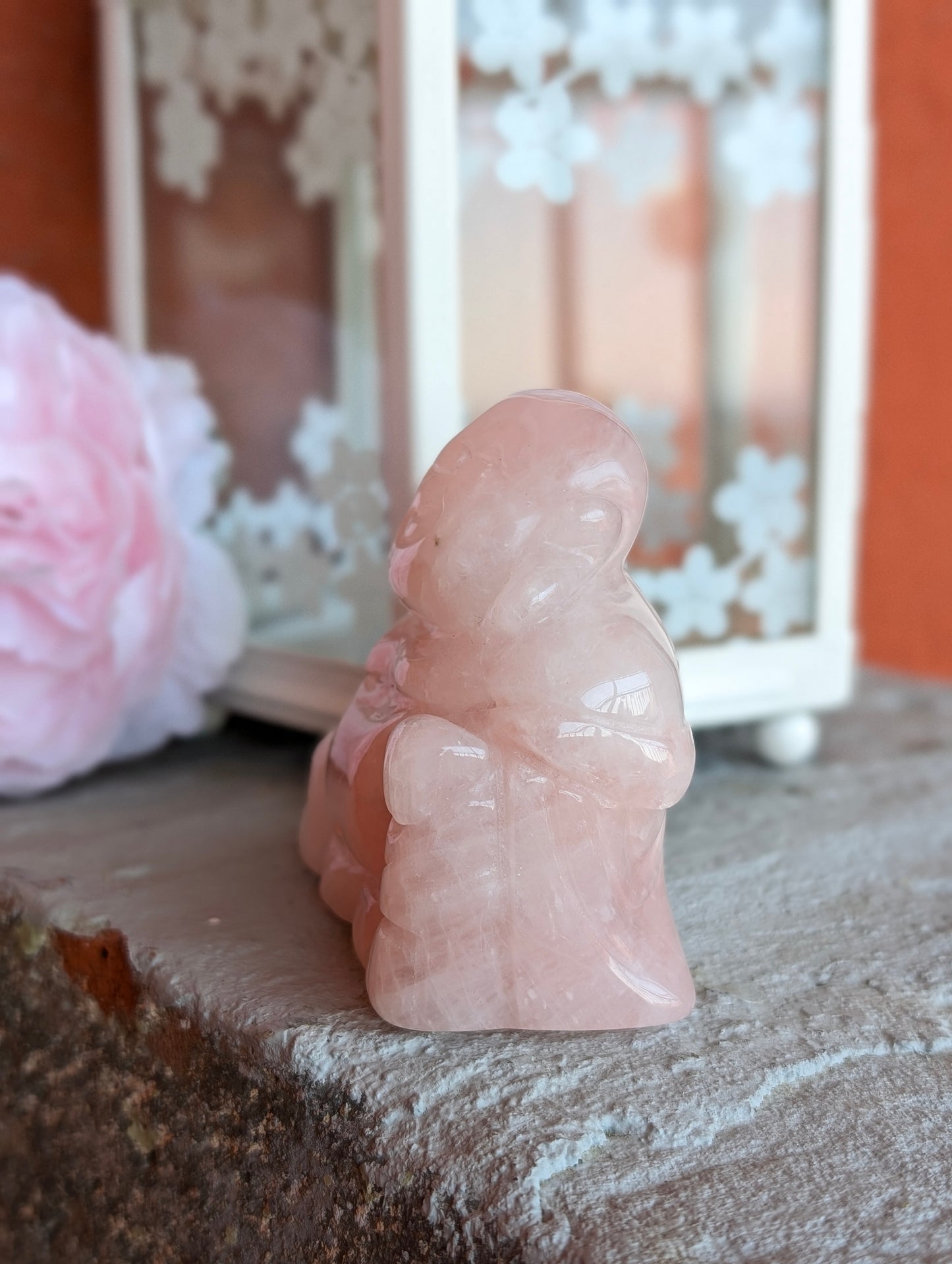 Bouddha quartz rose