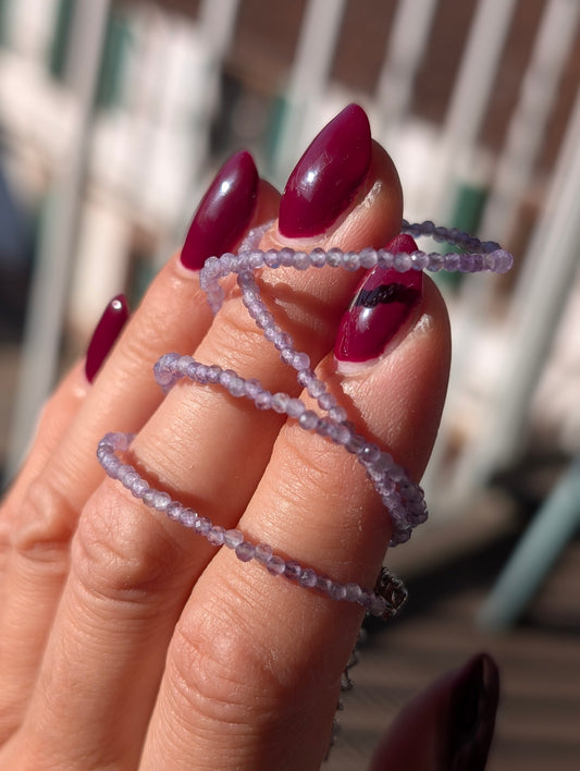 Collier ras du cou en améthyste
