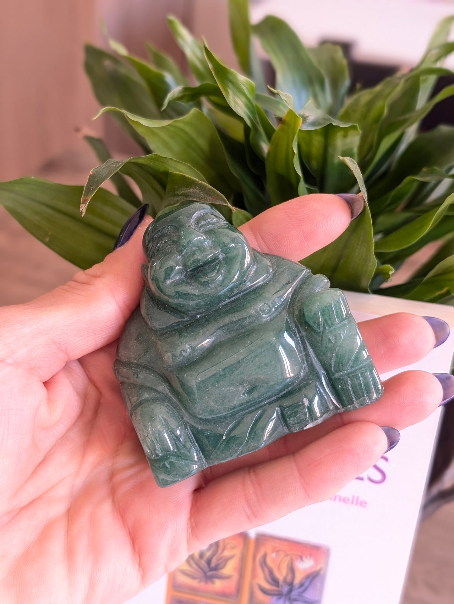Bouddha en aventurine verte