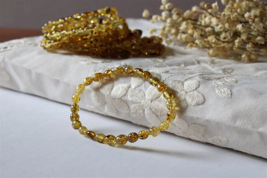 1 Bracelet ambre Lituanie 16.5 cm - Aurore Lune 
