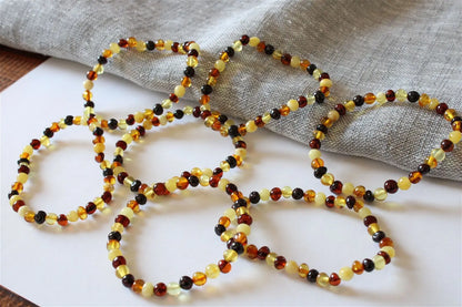 1 Bracelet ambre multicolore Lituanie - Aurore Lune 