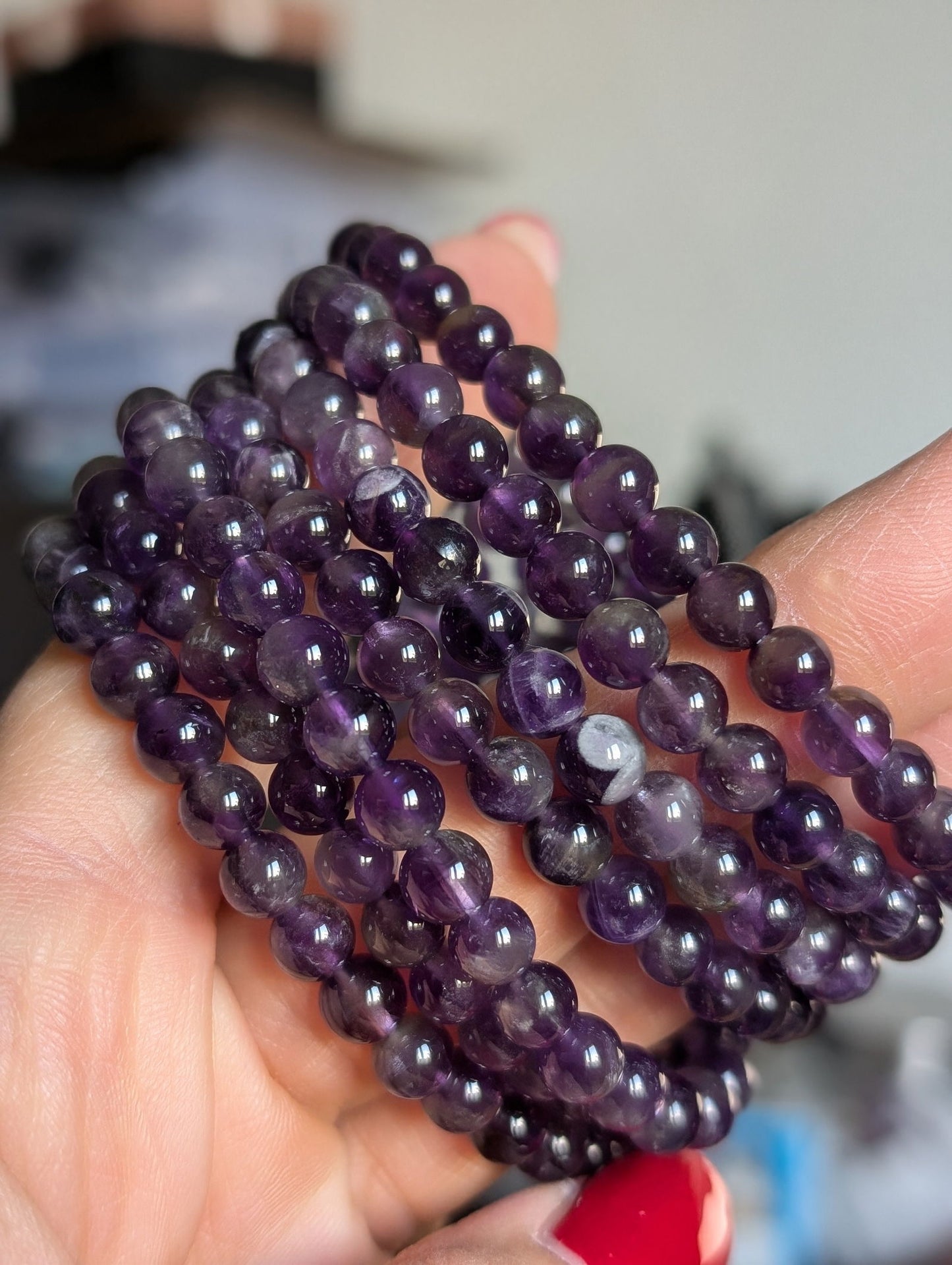 1 Bracelet améthyste poignet fin - Aurore Lune 