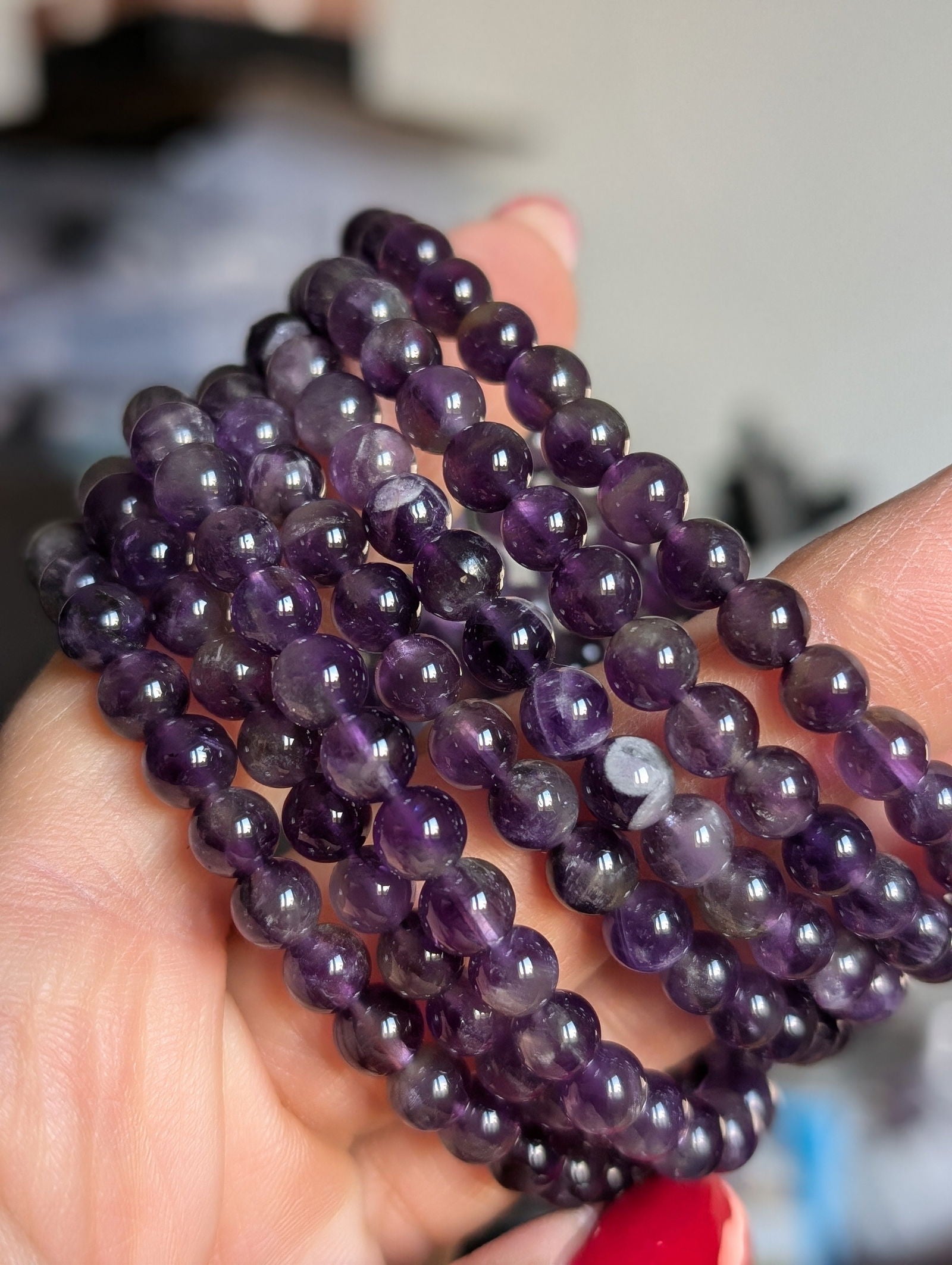 1 Bracelet améthyste poignet fin - Aurore Lune 