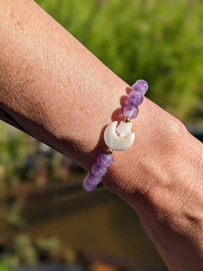 1 Bracelet améthyste poignet moyen et fin - Aurore Lune 