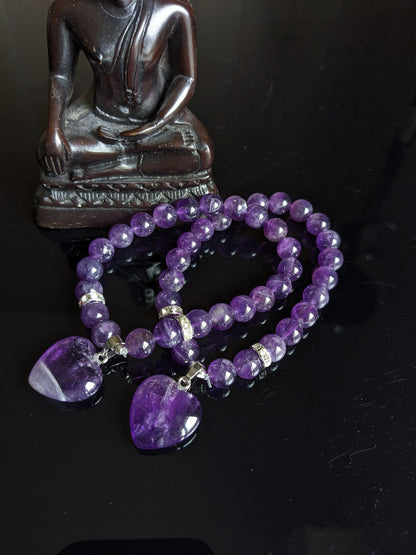 1 Bracelet améthyste poignet moyen et fin - Aurore Lune 