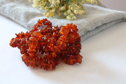 1 Bracelet chips d'ambre poignet moyen Lituanie - Aurore Lune 