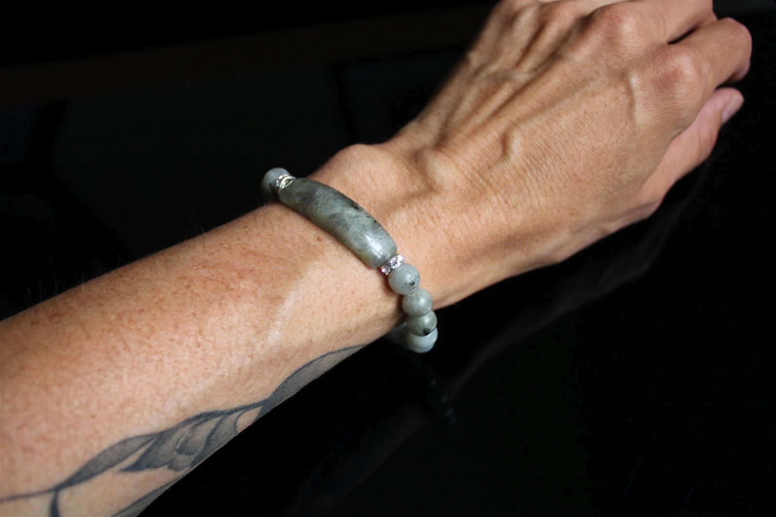 1 Bracelet élastiqué en labradorite - Aurore Lune 