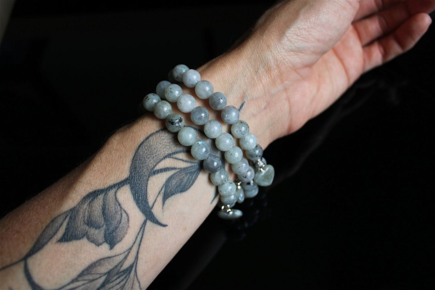 1 Bracelet élastiqué en labradorite - Aurore Lune 