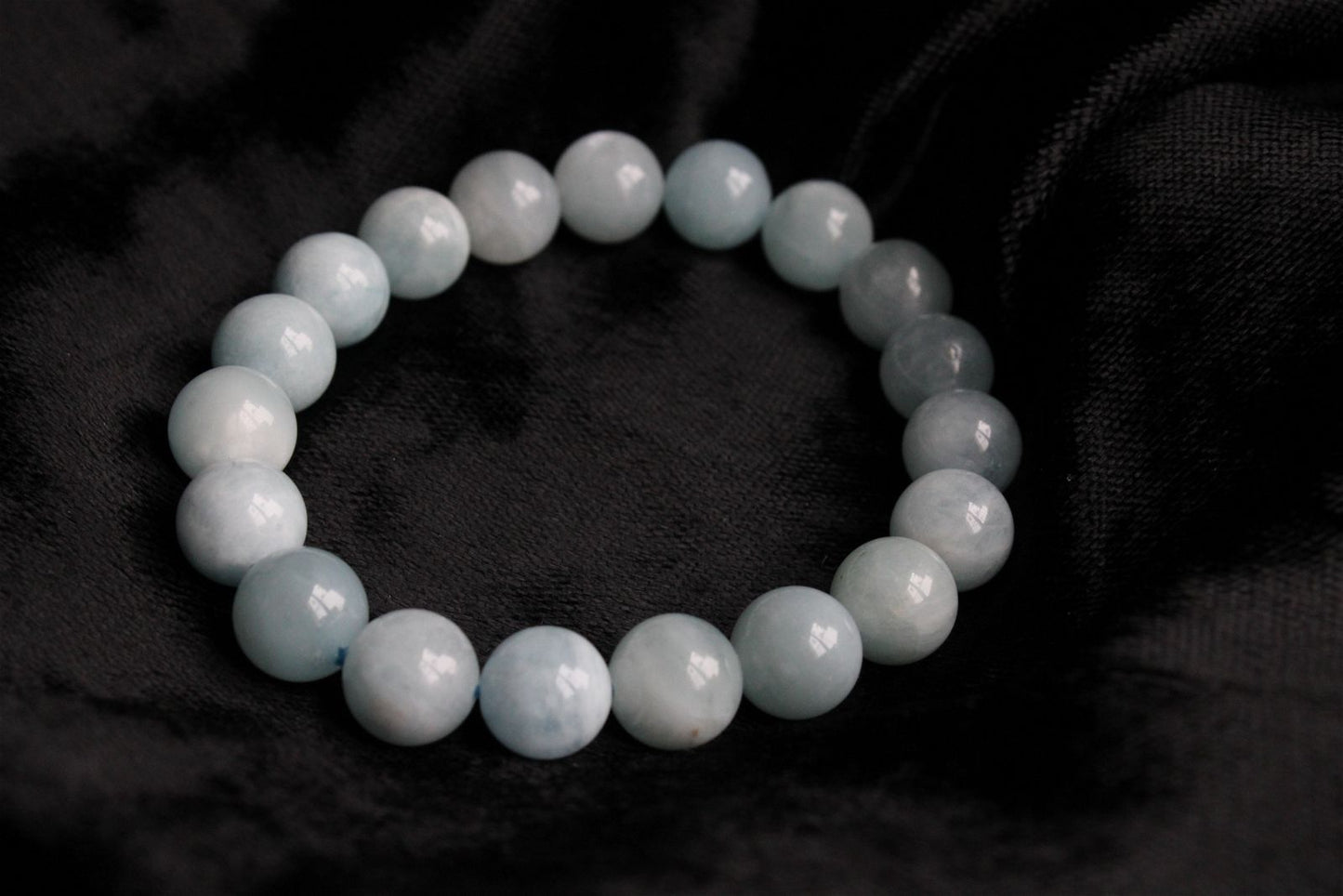 1 Bracelet élastiqué en labradorite 14mm - Aurore Lune 