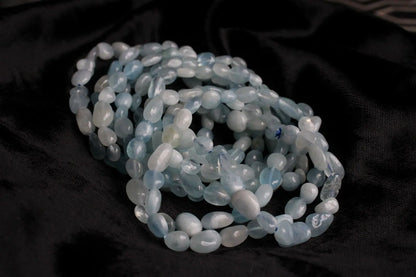1 Bracelet en aigue marine 16 cm - Aurore Lune 