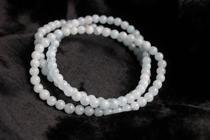 1 Bracelet en aigue marine 4mm 16 cm - Aurore Lune 