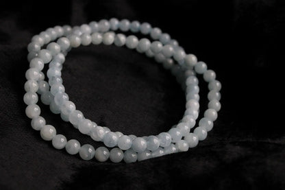 1 Bracelet en aigue marine 4mm 16 cm - Aurore Lune 
