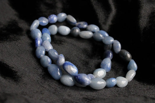 1 Bracelet en aventurine bleue - quartz bleu-  16 cm - Aurore Lune 