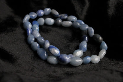 1 Bracelet en aventurine bleue - quartz bleu-  16 cm - Aurore Lune 