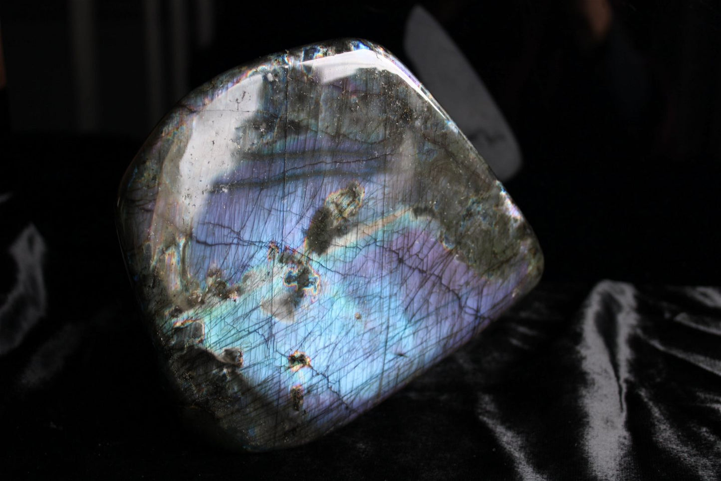 1 Labradorite à poser REFLETS RARES - Aurore Lune 