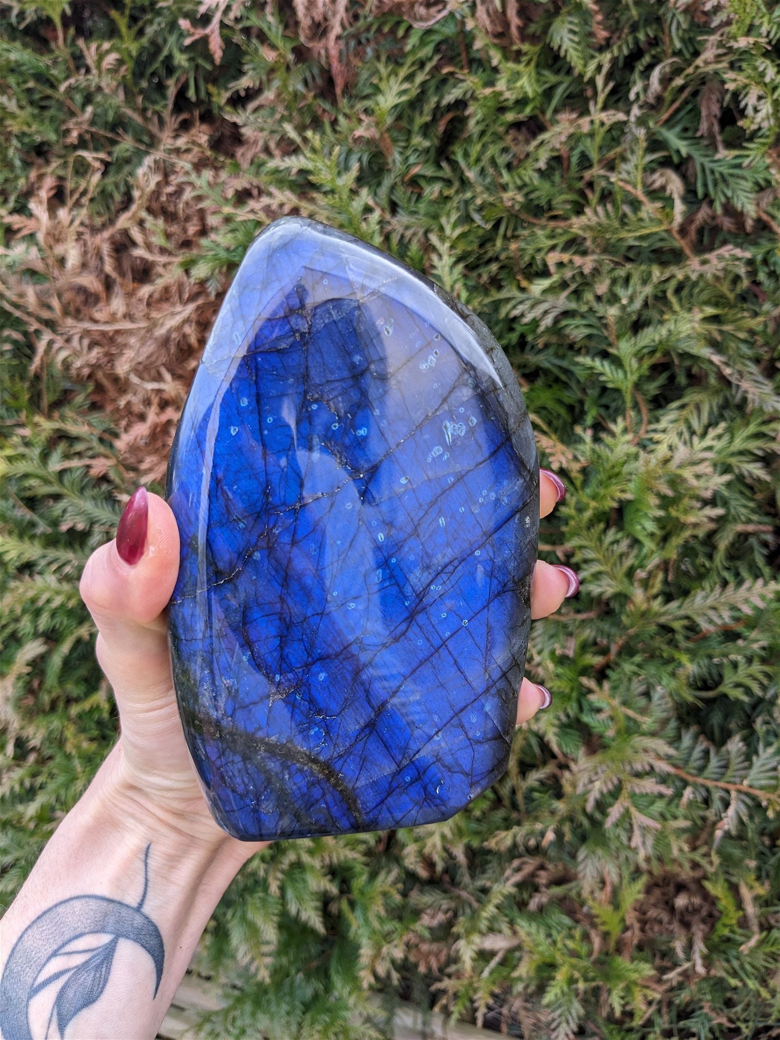 1 Labradorite bleue à poser 1.5 kg EXCEPTIONNELLE - Aurore Lune 