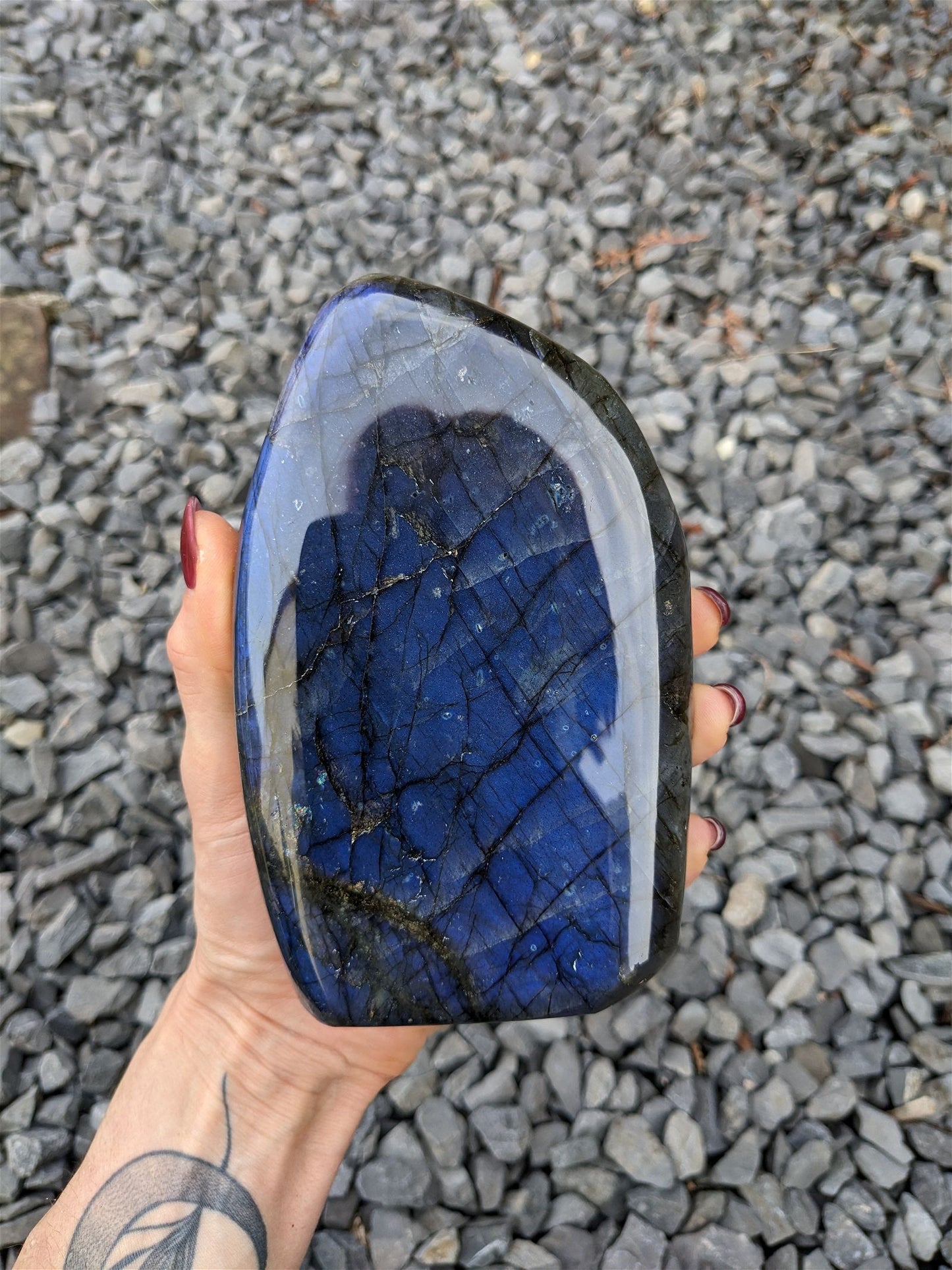 1 Labradorite bleue à poser 1.5 kg EXCEPTIONNELLE - Aurore Lune 