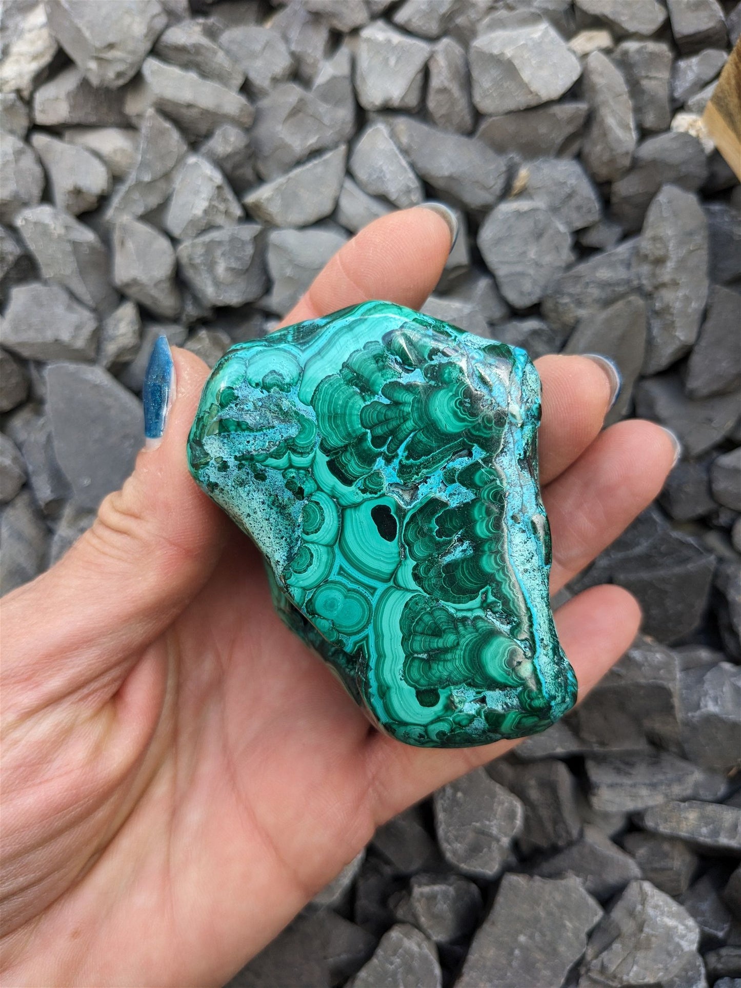 1 Malachite chrysocolle à poser - Aurore Lune 