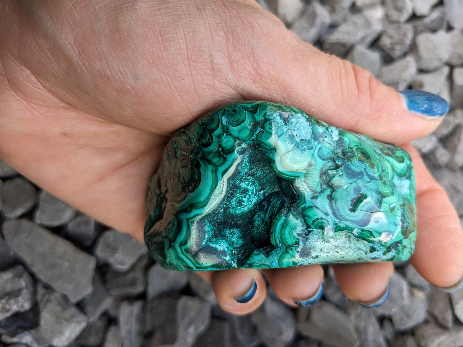 1 Malachite chrysocolle à poser - Aurore Lune 