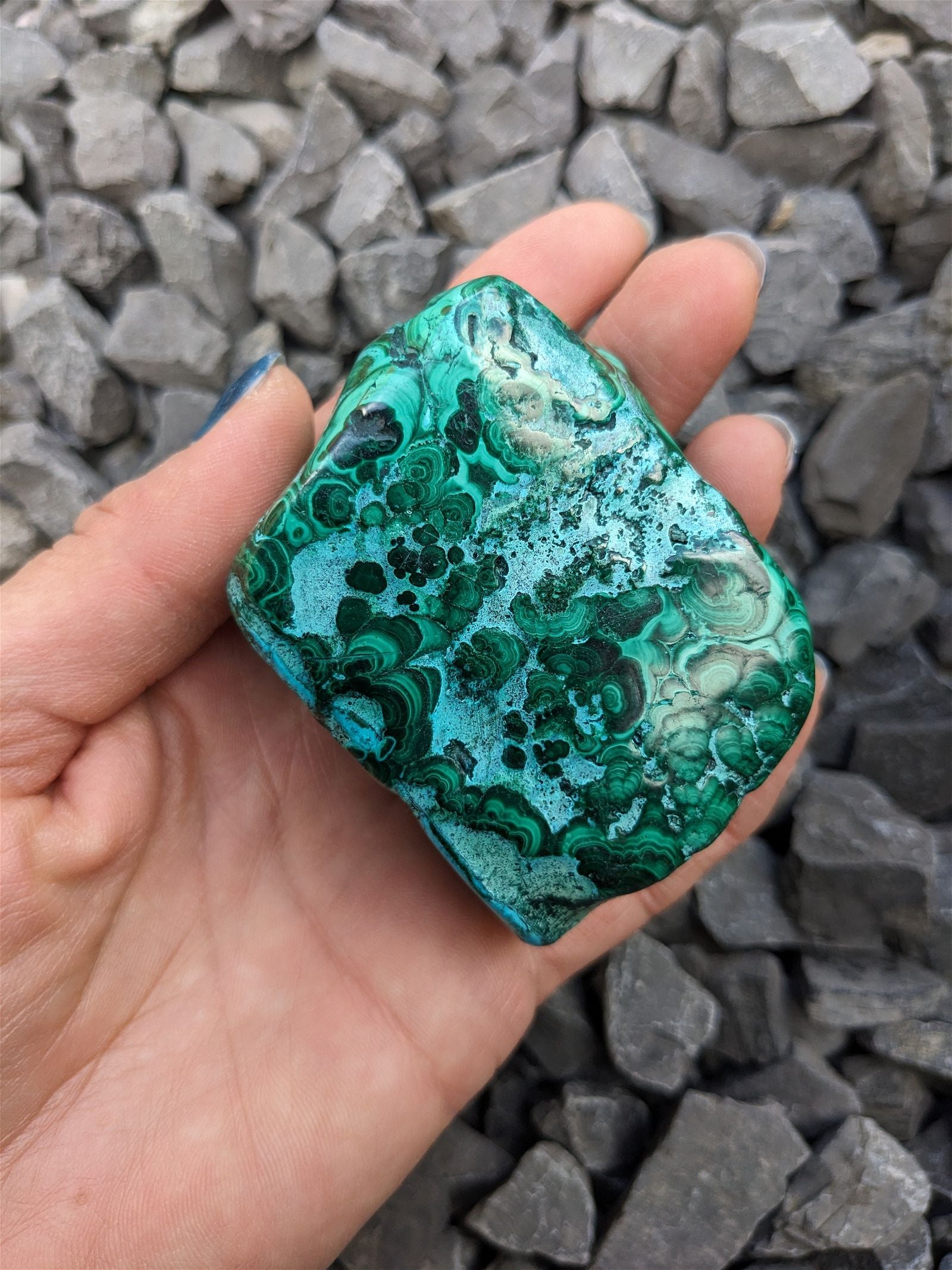 1 Malachite chrysocolle à poser - Aurore Lune 