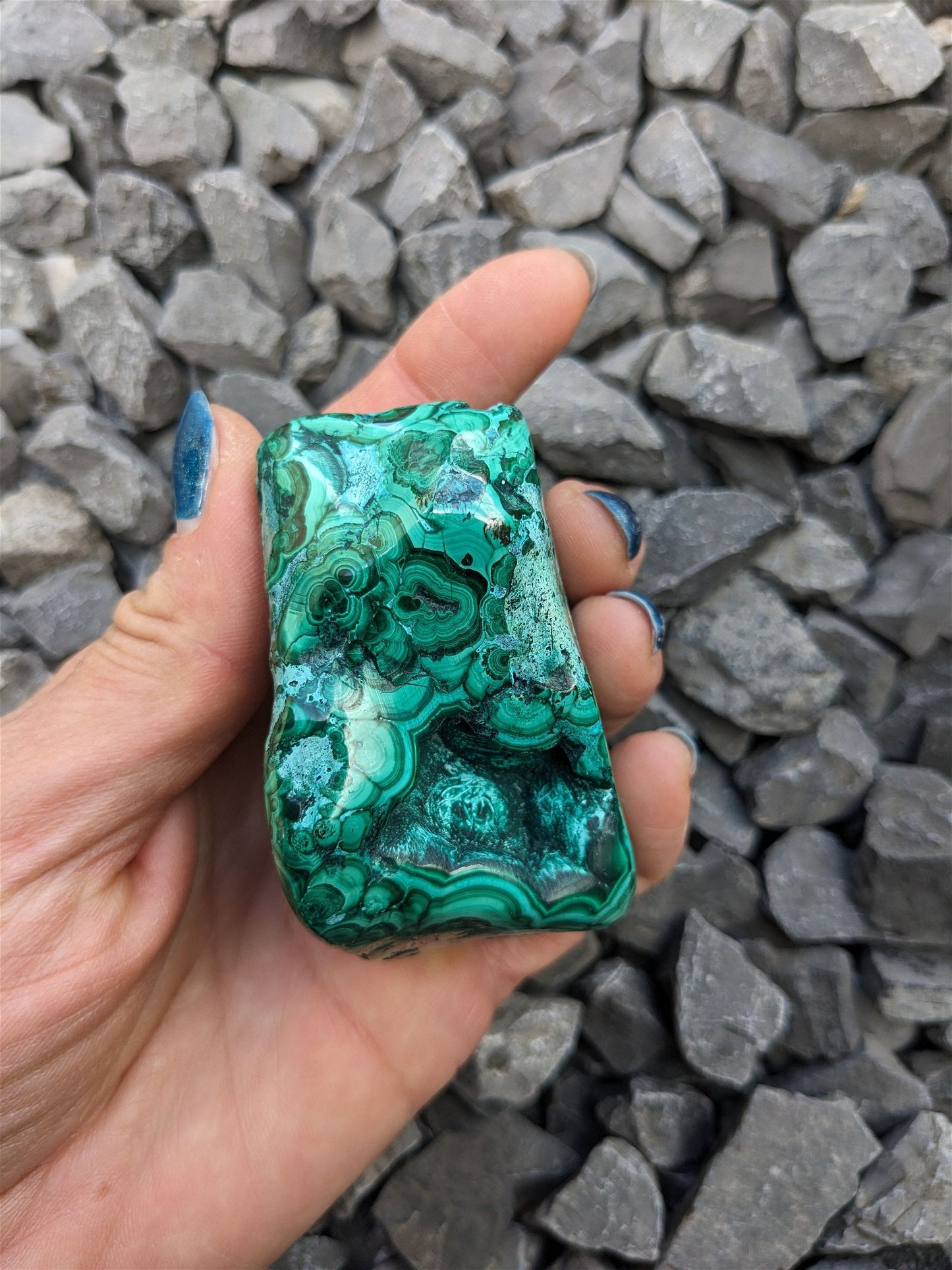 1 Malachite chrysocolle à poser - Aurore Lune 