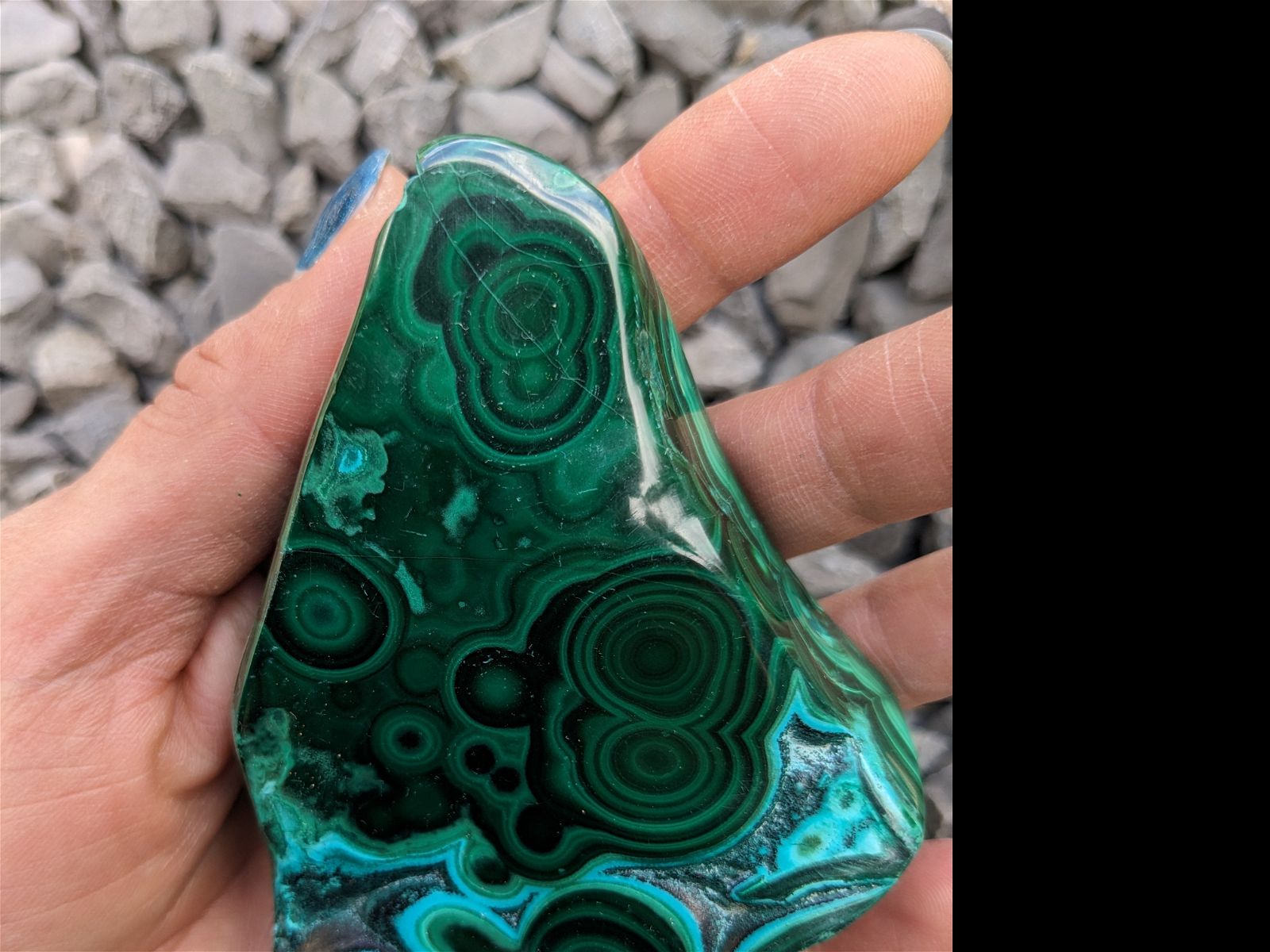 1 Malachite chrysocolle à poser - Aurore Lune 