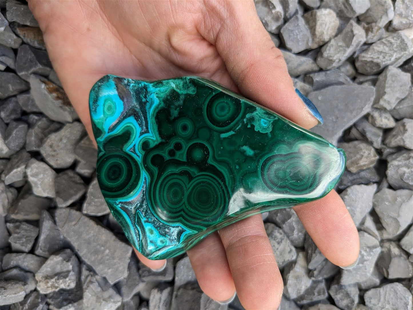 1 Malachite chrysocolle à poser - Aurore Lune 