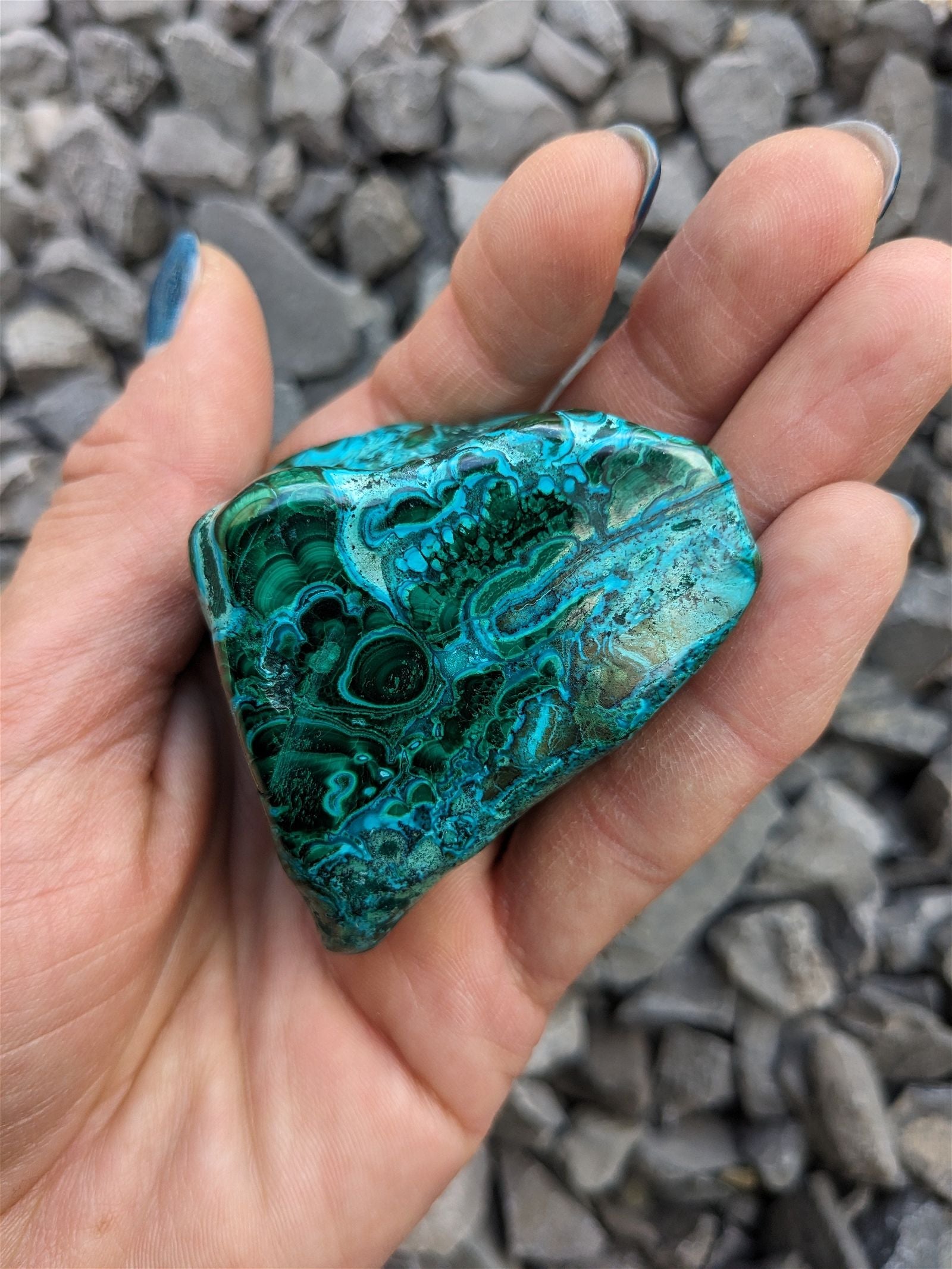 1 Malachite chrysocolle à poser - Aurore Lune 